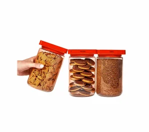 Cliik 3-Pack Magnetic Stackable Kitchen Containers